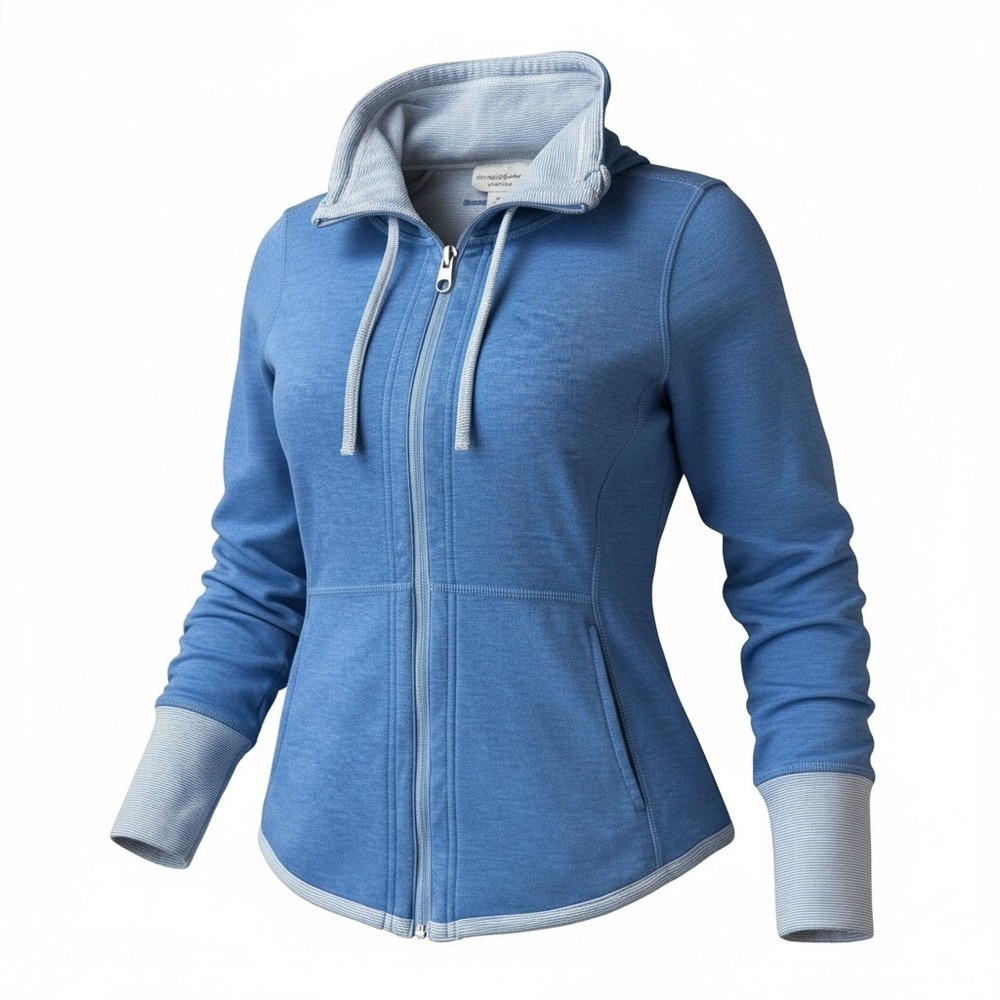 Tommy Bahama Sun Fade Flipside Reversible Full Zip Jacket Blue Striped Women's S